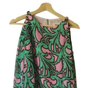 Gorgeous Milly 100% Silk Pink and Green Cocktail Anytime Dress Size 2